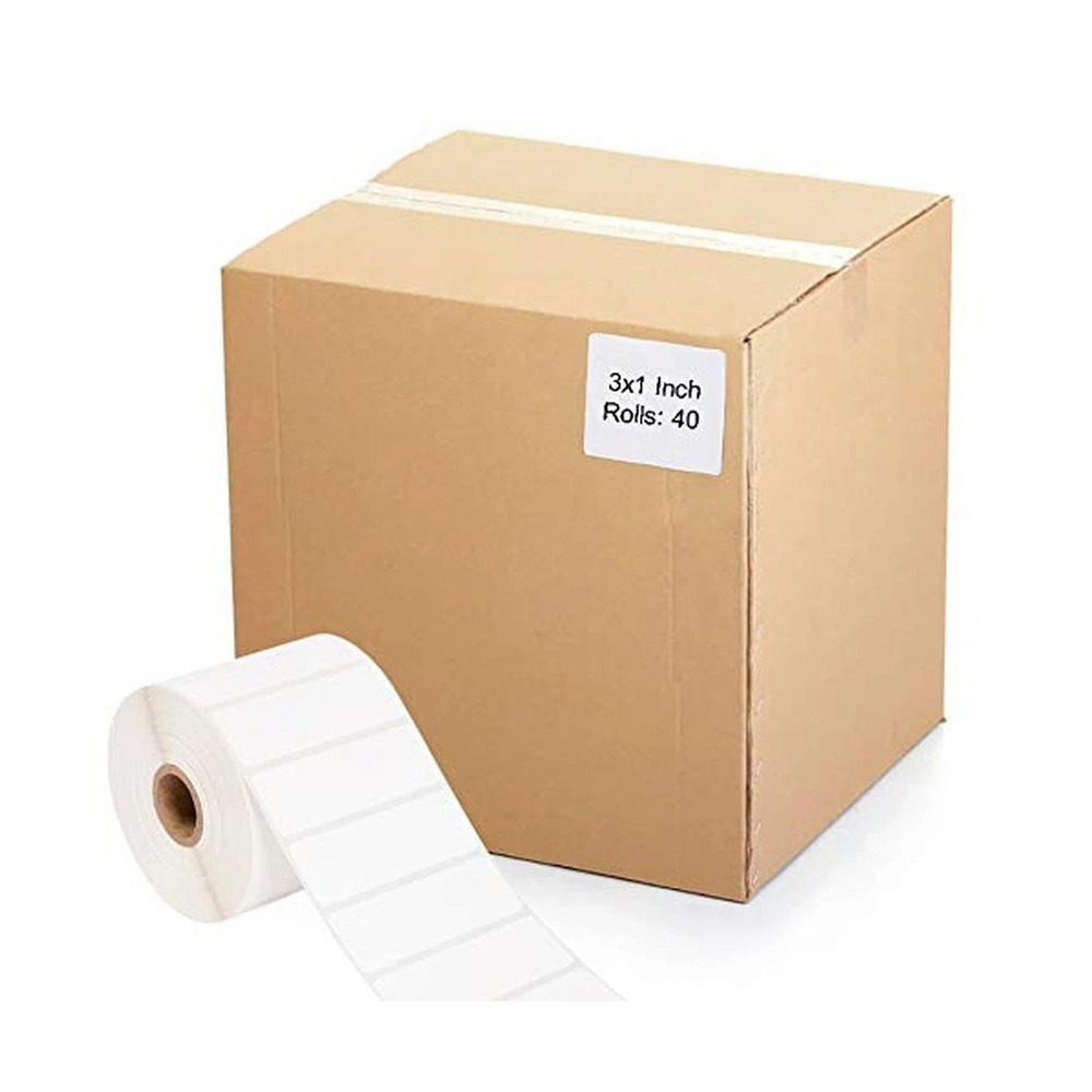 Direct Thermal Labels 3" x 1" Perforated UPC Barcode Address Labels 40 Rolls NEW